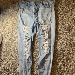 american eagle next level stretch hi-rise skinny jeans